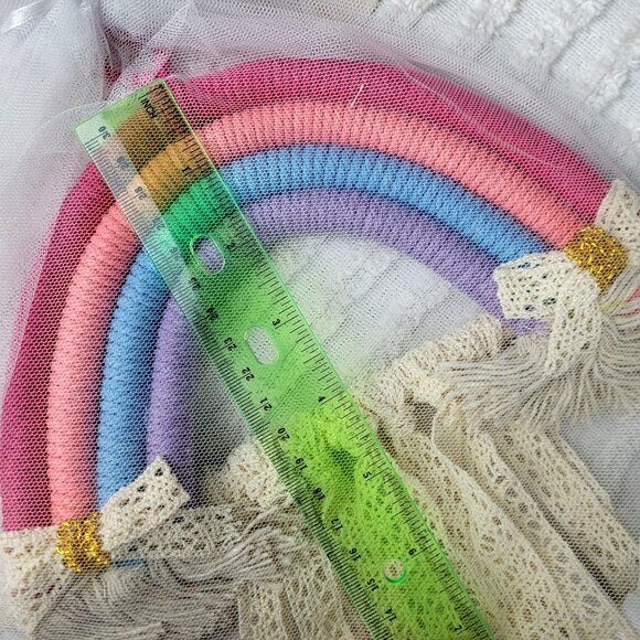 New Wander + Dream Macramé Rainbow Girls Hair Bow Holder Lace Ribbon Gift Set - Picture 6 of 7